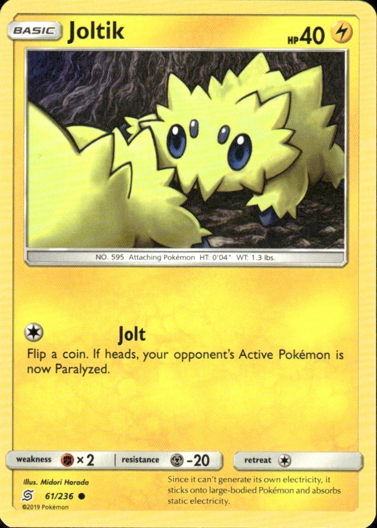 JOLTIK 61/236 UNIFIED MINDS COMMON POKEMON MIDORI HARADA