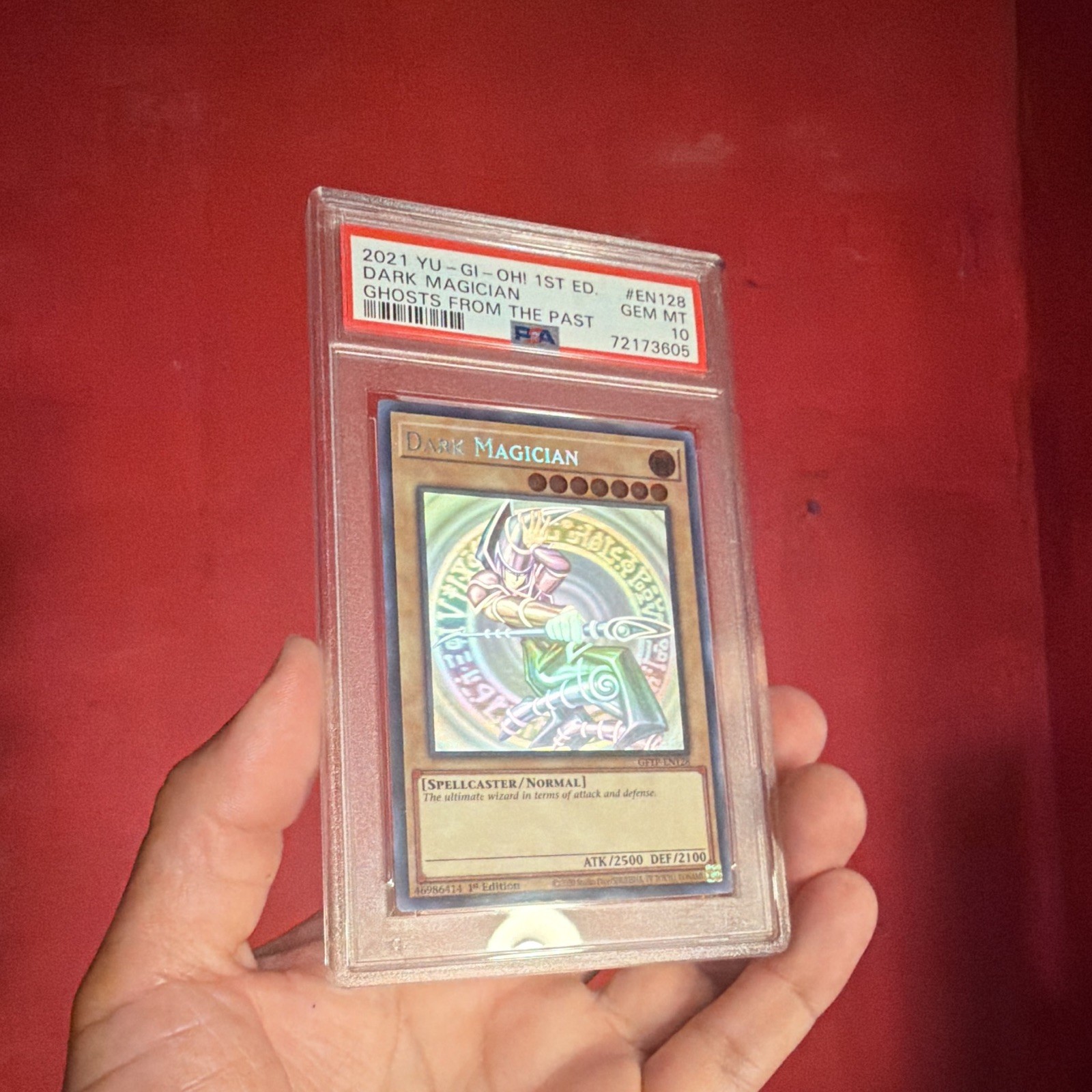 Konami 2021 Yu-Gi-Oh! Dark Magician Ghost Rare 1st Ed GFTP-EN128 PSA 10