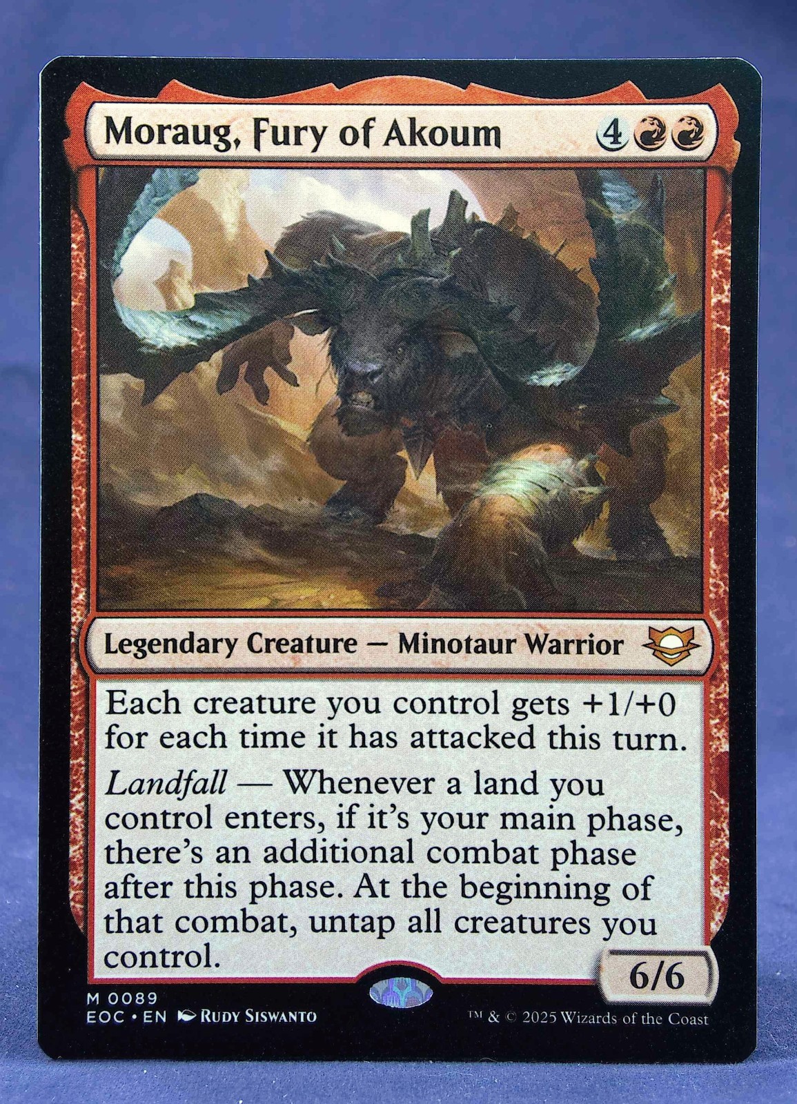 Moraug, Fury of Akoum – MTG – Commander: Edge of Eternities – Excellent NM
