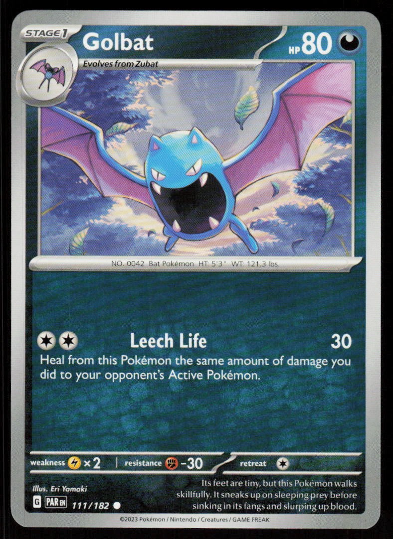 Golbat 111/182 Common Paradox Rift Pokemon Near Mint