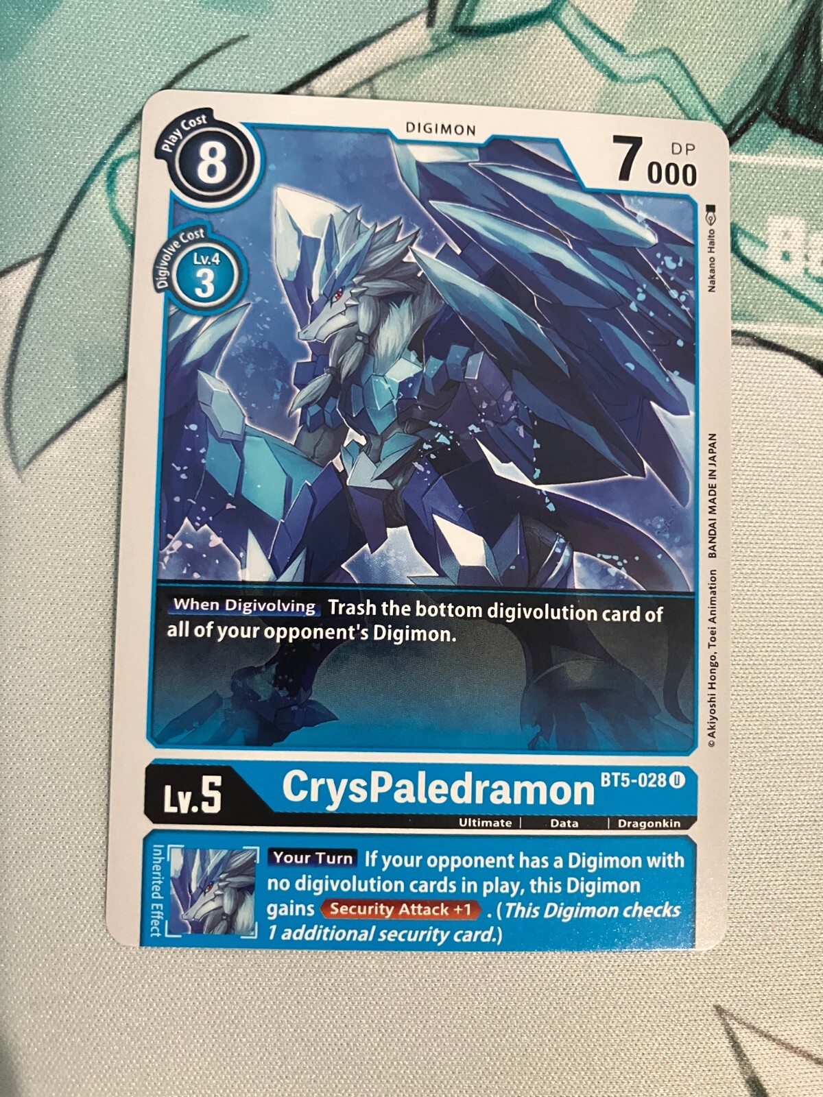 CrysPaledramon BT5-028 U Digimon CCG | Battle of Omni NM