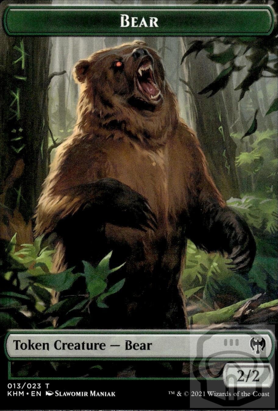Bear Token 13 Token Kaldheim Magic: The Gathering NM/M