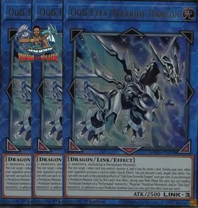 Yugioh! 3x Odd-Eyes Override Dragon LAVD-ENO38 Ultra Rare 1st Ed NM