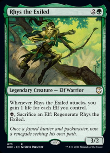 Light Play x 1 Rhys the Exiled Commander: Kaldheim
