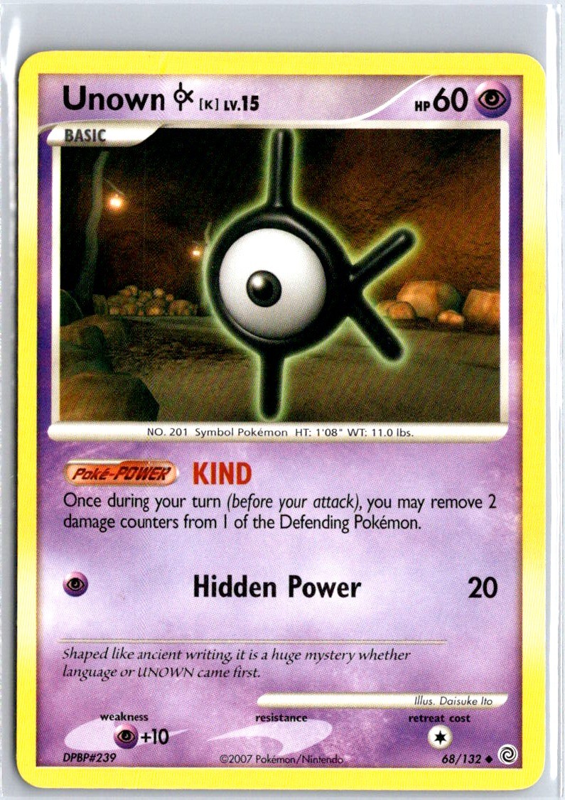 Unown [K] 68/132 Uncommon Secret Wonders LP Daisuke Ito