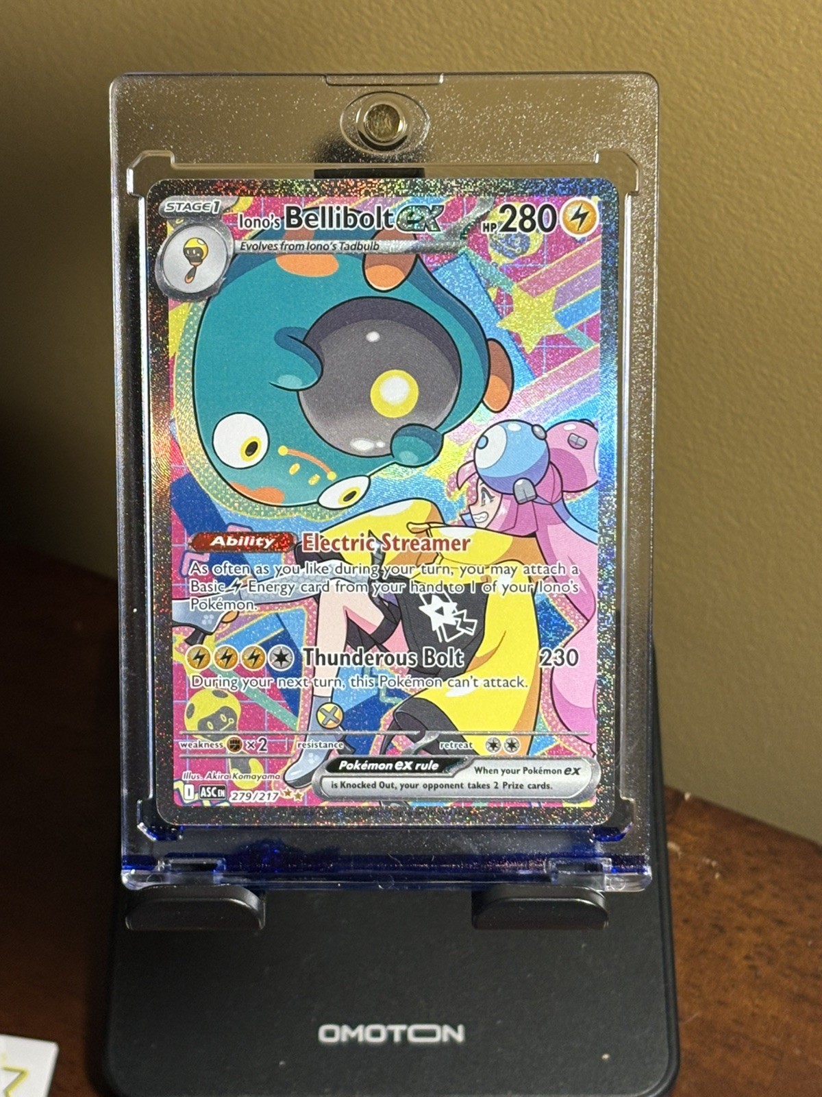 Pokémon Iono’s Bellibolt ex 279/217 SV02 Paldea Evolved Full Art Holo Rare Card