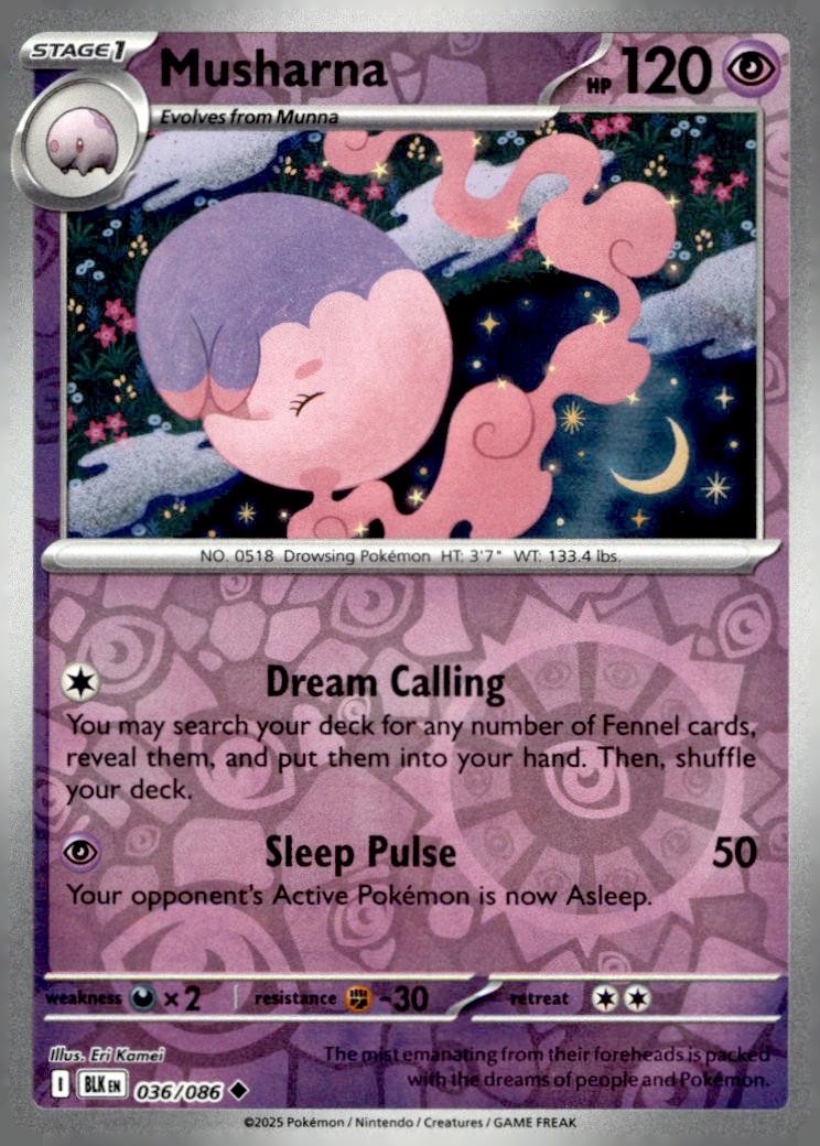 MUSHARNA UC 036/086 BLACK BOLT POKEMON LP