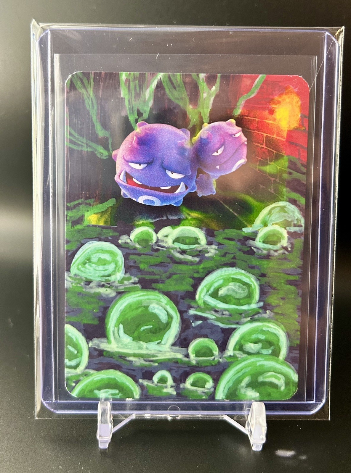 Weezing Altered Pokémon Pokemon Card TCG Hand Painted Print Custom Art