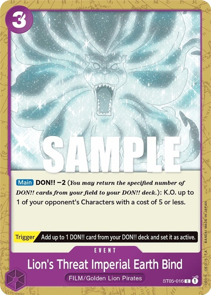 One Piece Card Game Lion’s Threat Imperial Earth Bind ST05-016 Starter Deck 5…
