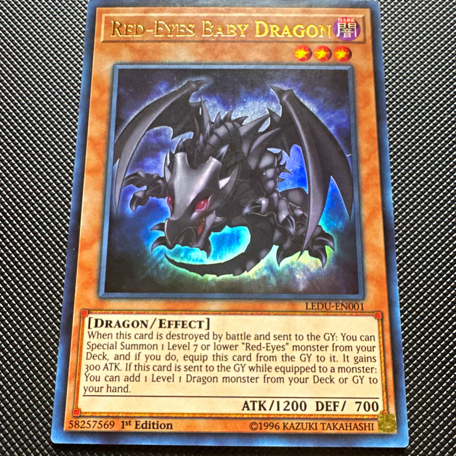 Konami Yu-Gi-Oh! Red-Eyes Baby Dragon LEDU-EN001 1st Ed Common EN ATK/DEF