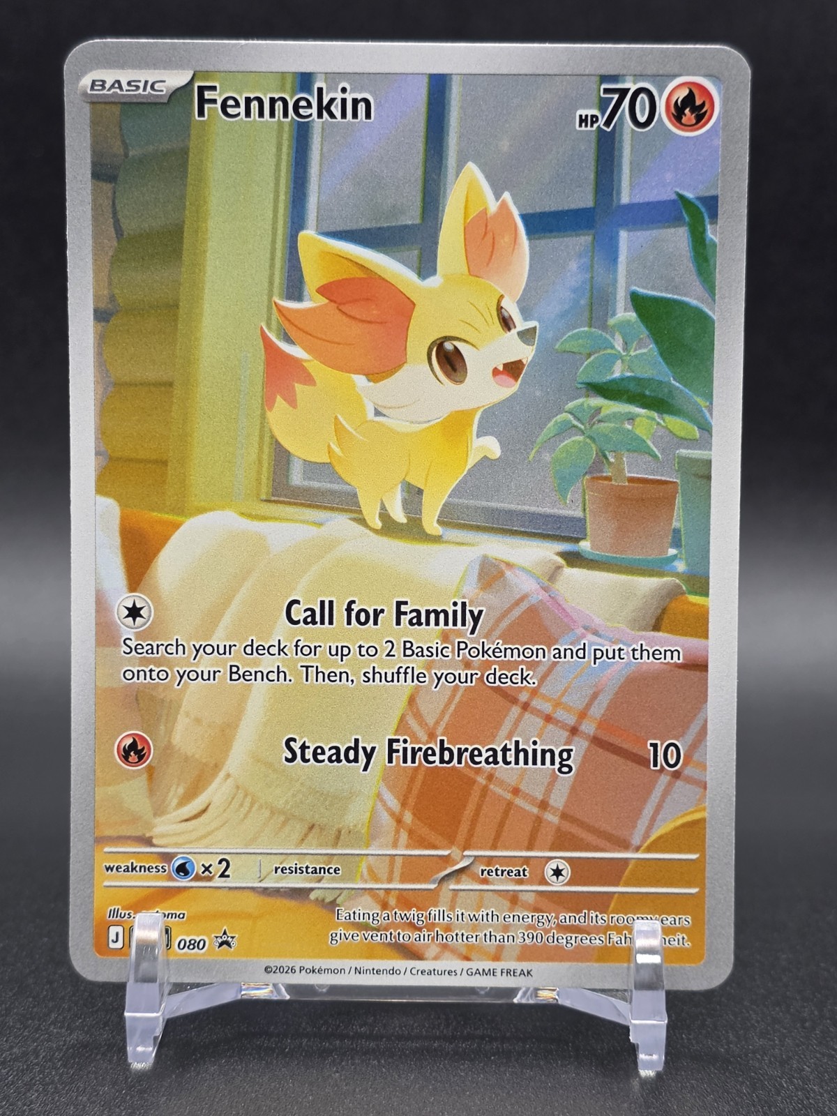 Fennekin 080 ME: Mega Evolution Black Star Promo Pokemon Card Near Mint