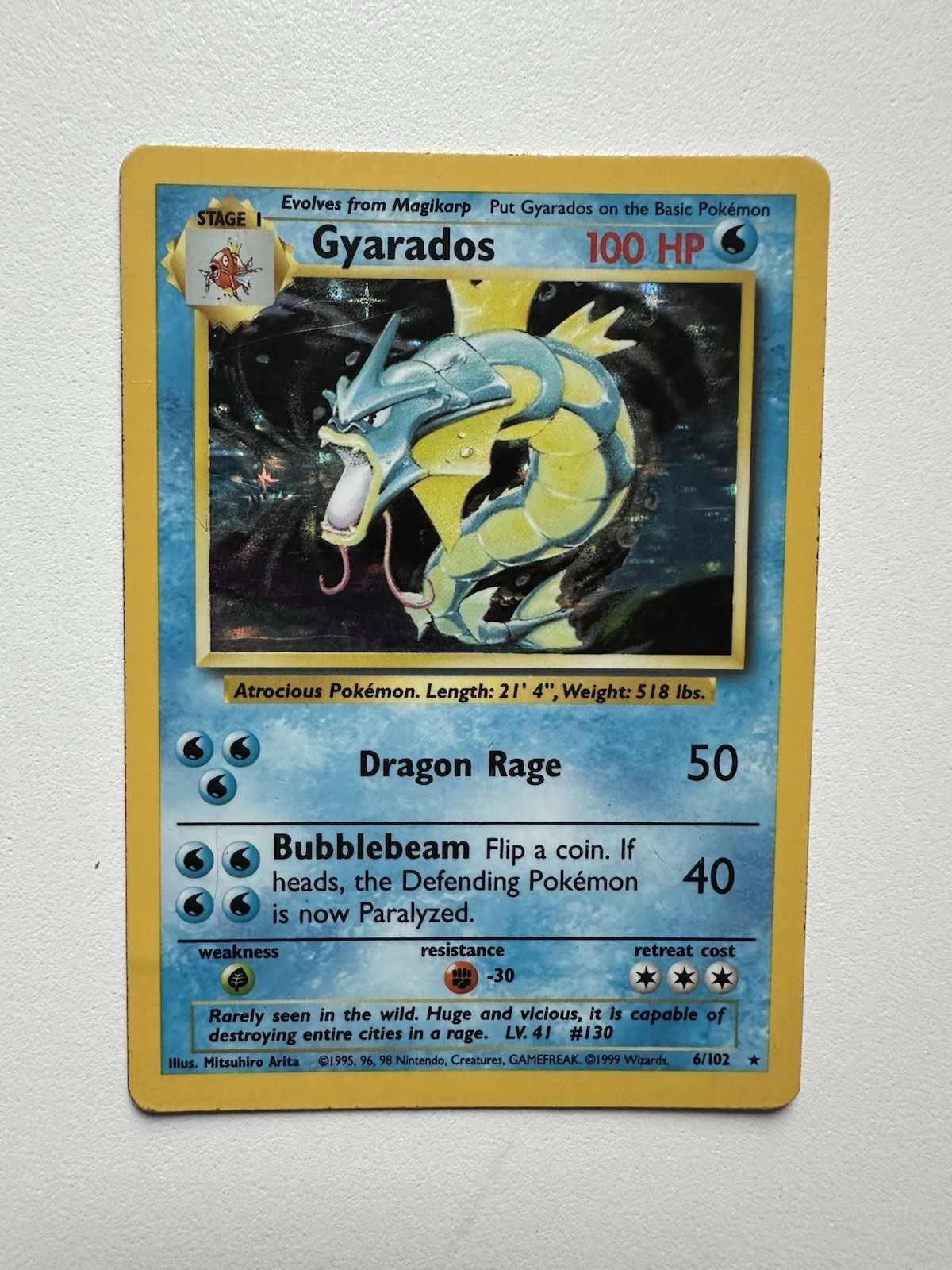 Pokemon Gyarados 006/102 Base Set Holo DMG