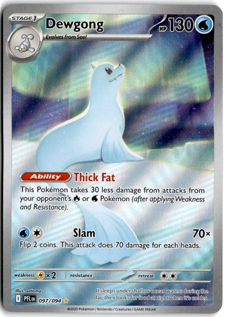 Dewgong Illustration Rare ME02: Phantasmal Flames 097/094 NM
