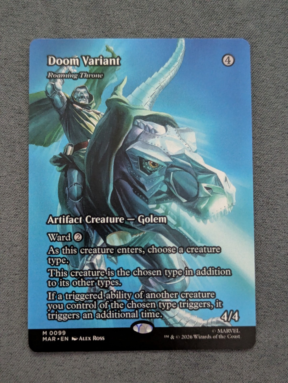 Magic The Gathering Doom Variant Roaming Throne (Borderless) Marvel Super Heroes
