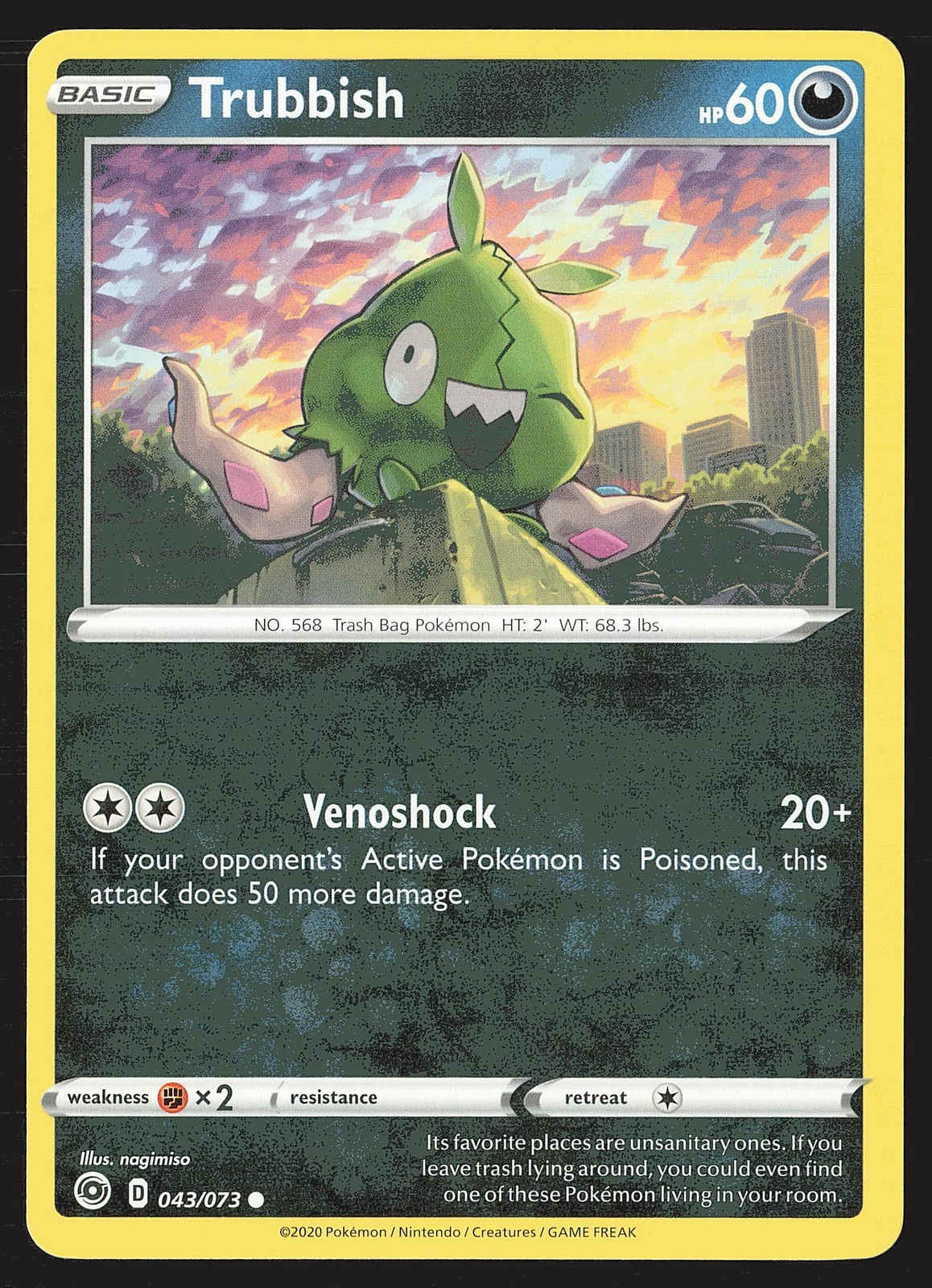 Champion’s Path Trubbish #43/73 Common Pokemon Card