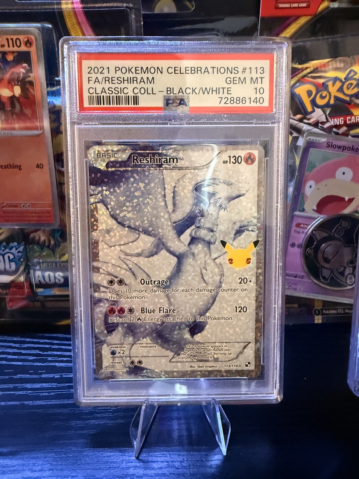 PSA 10 Pokemon Celebrations Classic Collection Reshiram 113/114 GEM MINT TEN 10!
