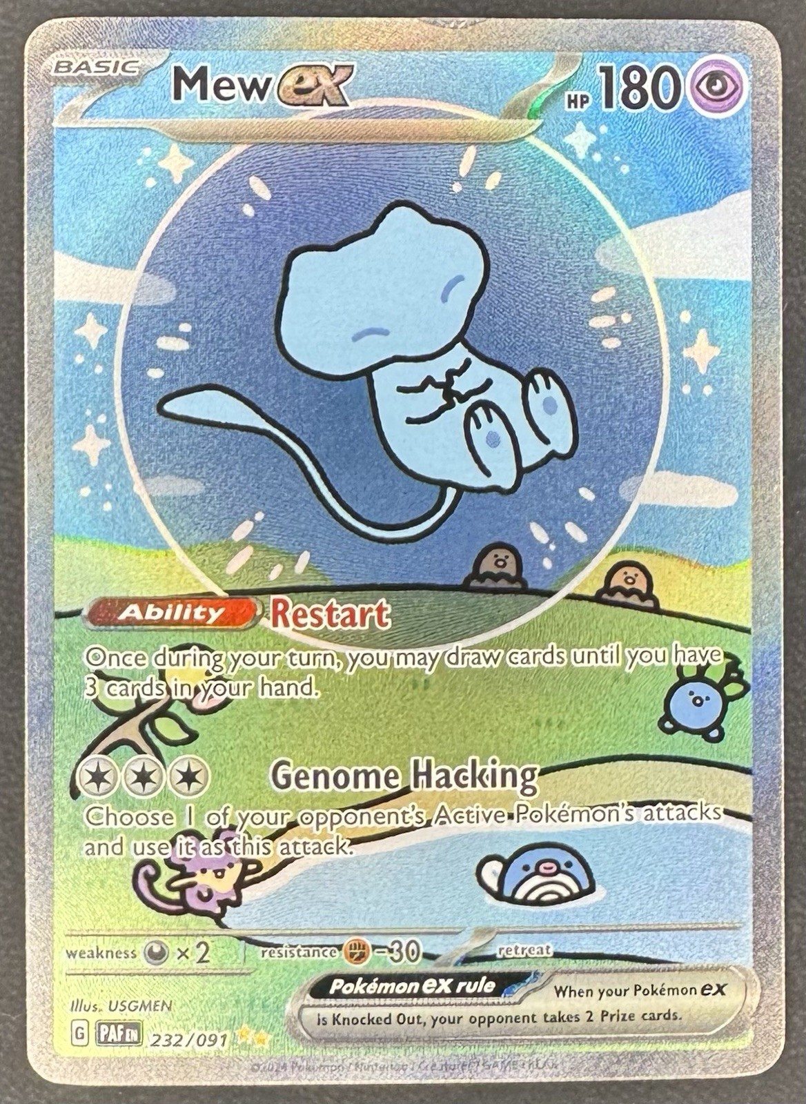 Pokemon Mew ex Special Illustration Rare SV Paldean Fates 232/091 *See Pics*