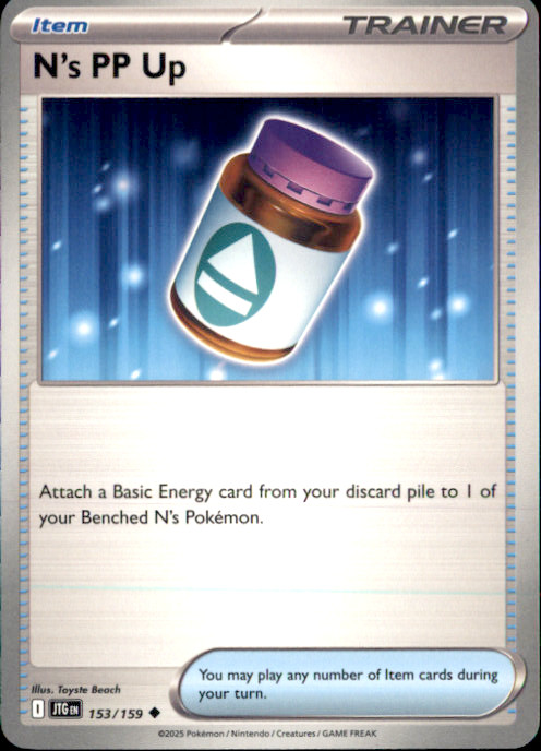 N’s PP Up Uncommon SV09: Journey Together 153/159 NM Toyste Beach 2025