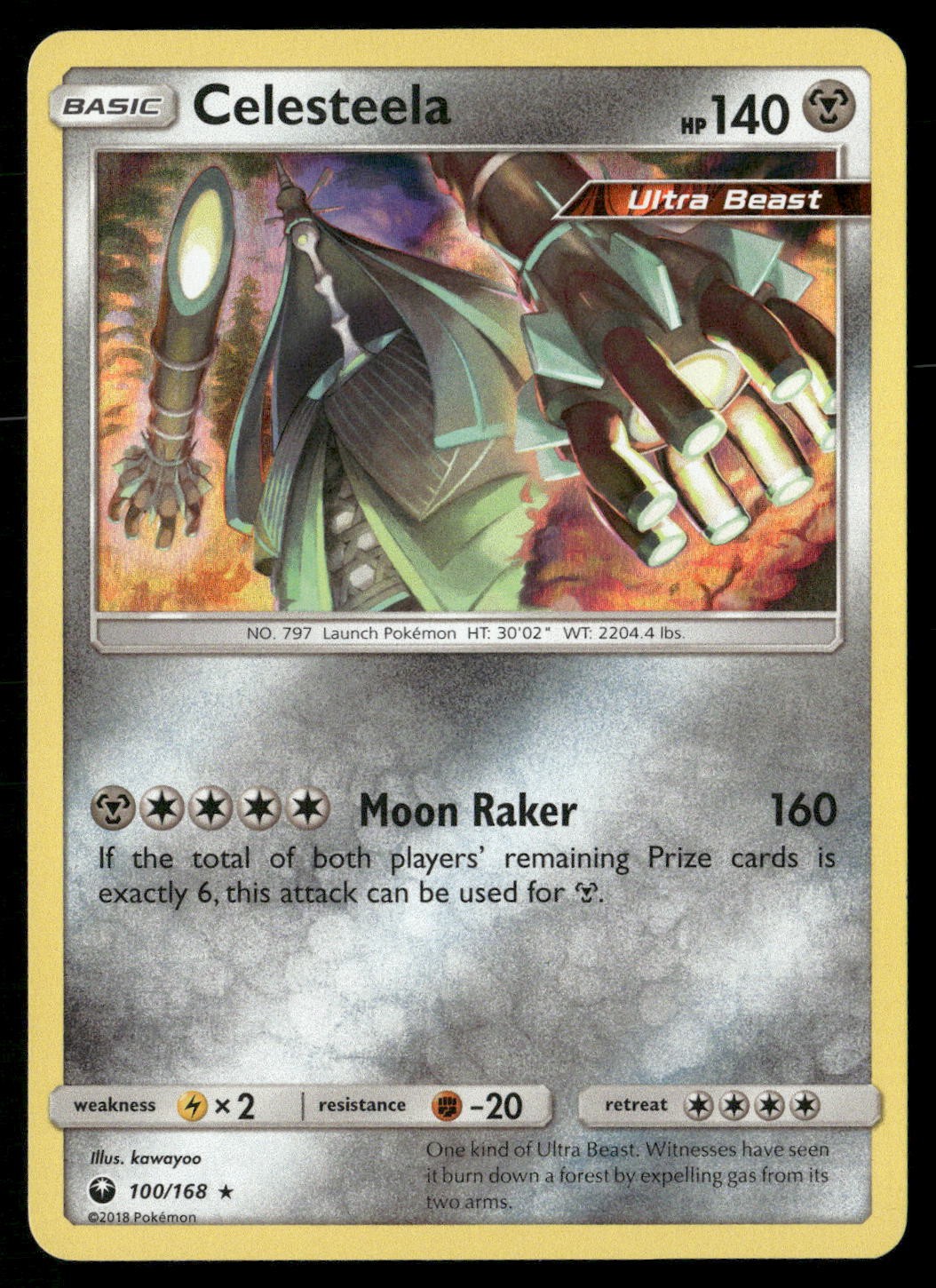 Celesteela 100/168 Holo Rare Celestial Storm Pokemon Holo Near Mint