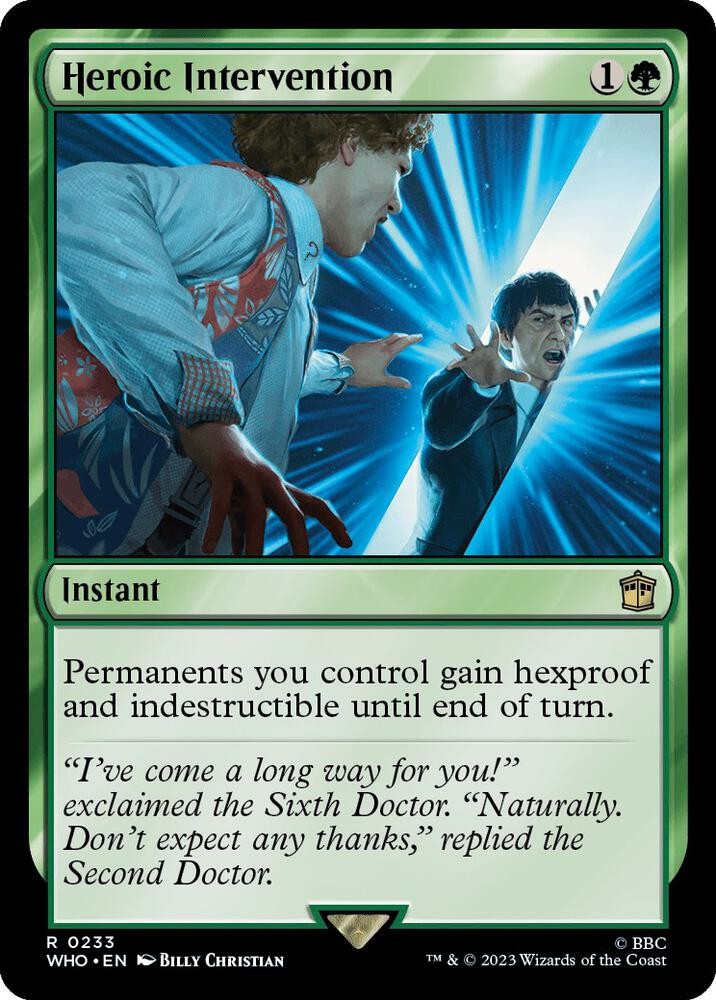 1x Heroic Intervention – Universes Beyond: Doctor Who – NM – MTG