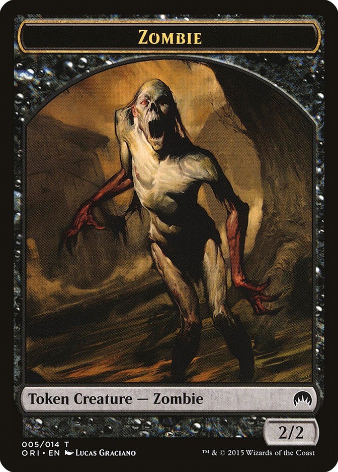 ZOMBIE 2/2 TOKEN MTG – ORI MAGIC ORIGINS 005/014 LP – CHEAP