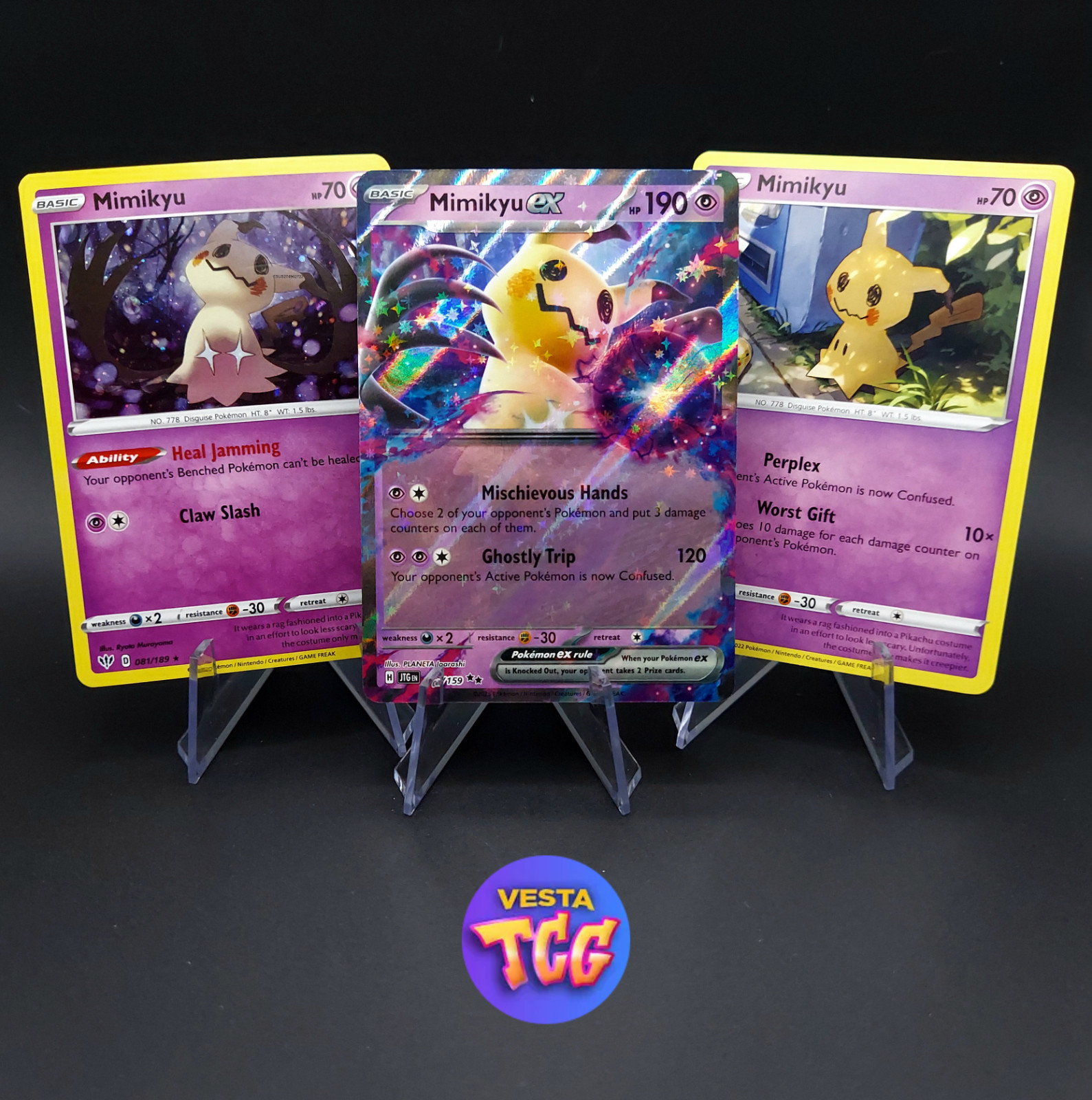 3 Card Mimikyu Set Mimikyu Journey Together Lost Origin Holo Near Mint +