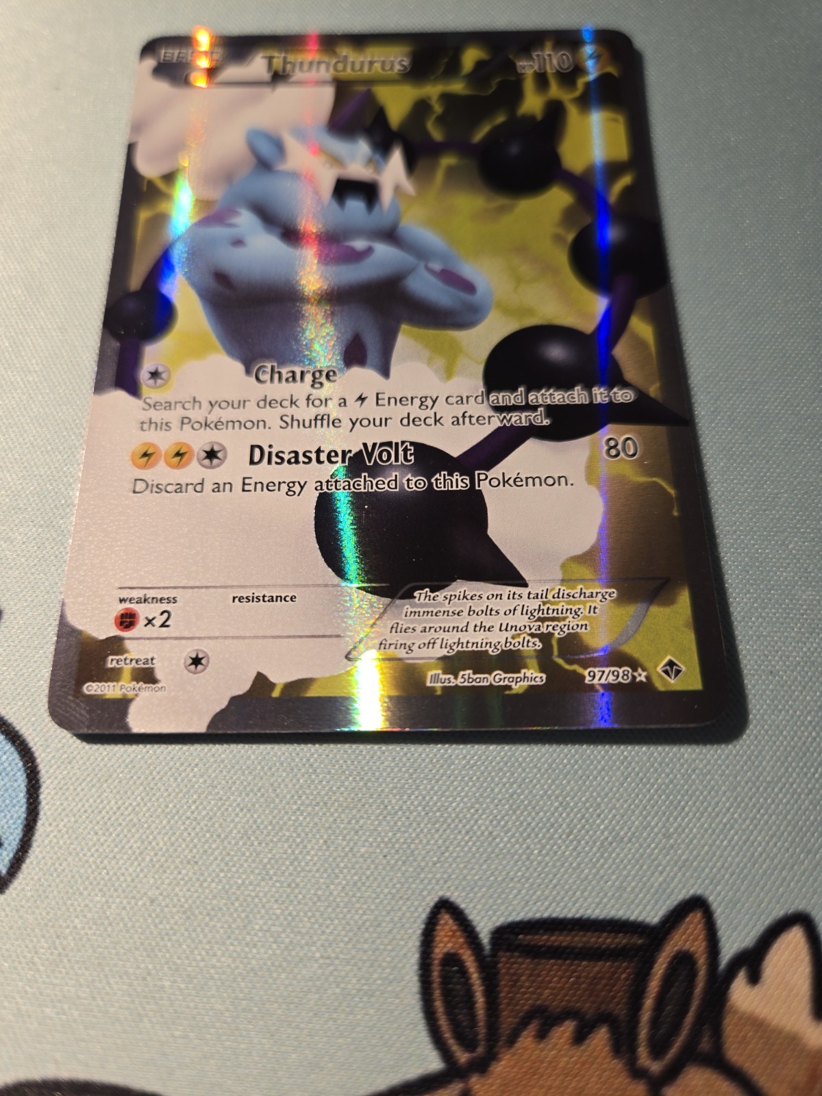 [VLP] Thundurus 97/98 Rare Ultra Emerging Powers Pokemon TCG Card