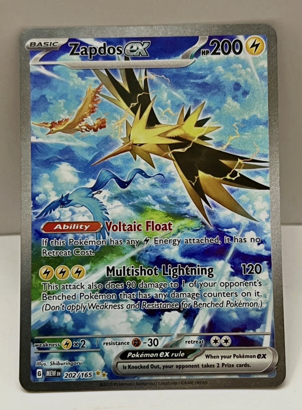 Zapdos ex 202/165 Sv: Scarlet & Violet 151 Holo