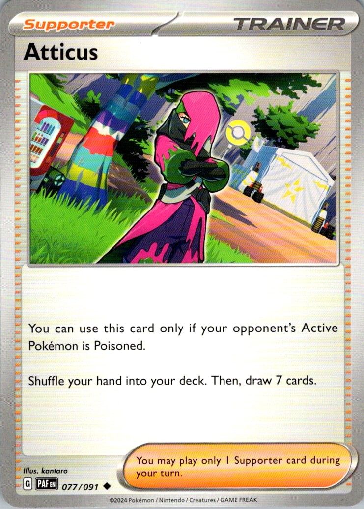 Atticus Uncommon SV: Paldean Fates 077/091 NM kantaro