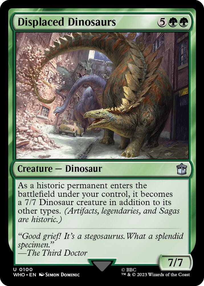 1x Displaced Dinosaurs – Universes Beyond: Doctor Who – NM – MTG