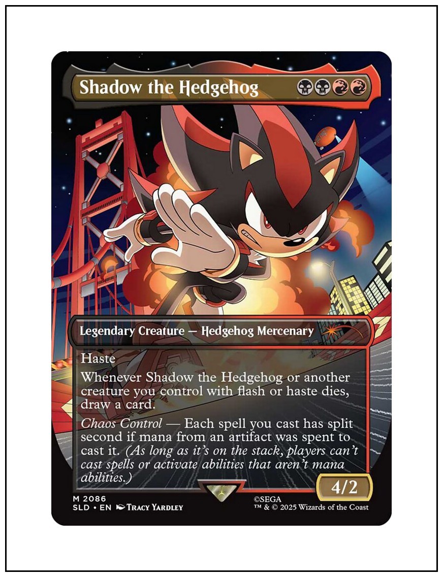 Shadow the Hedgehog, Sonic the Hedgehog Secret Lair, Magic MTG NM