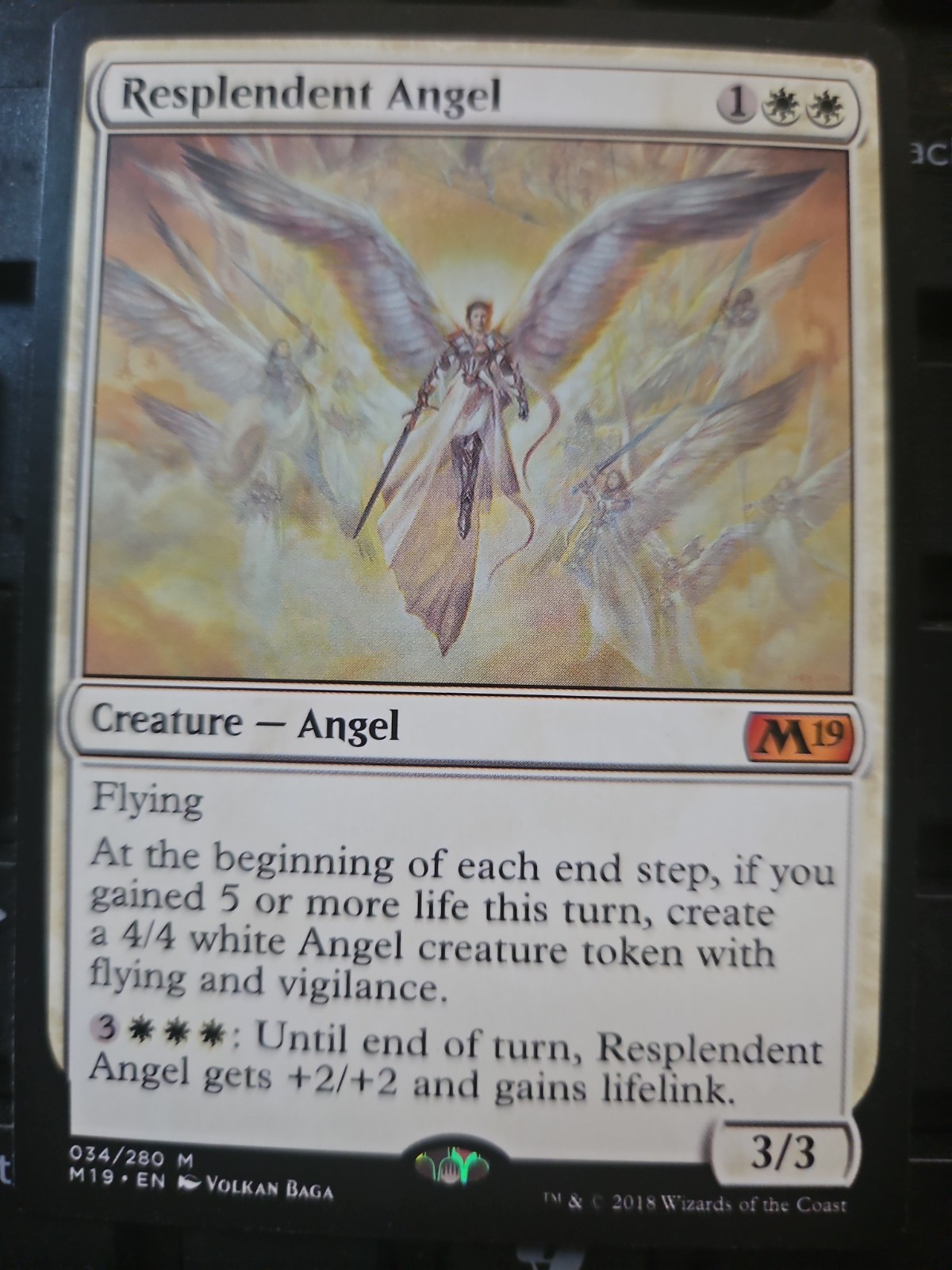 MTG Resplendent Angel Core Set 2019 NM