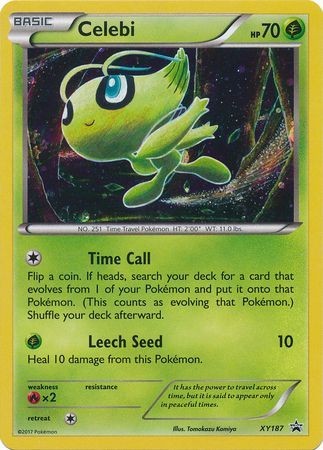 Moderately Played, English – 1 x Pokemon Celebi – XY187 – Holo Promo XY Promos