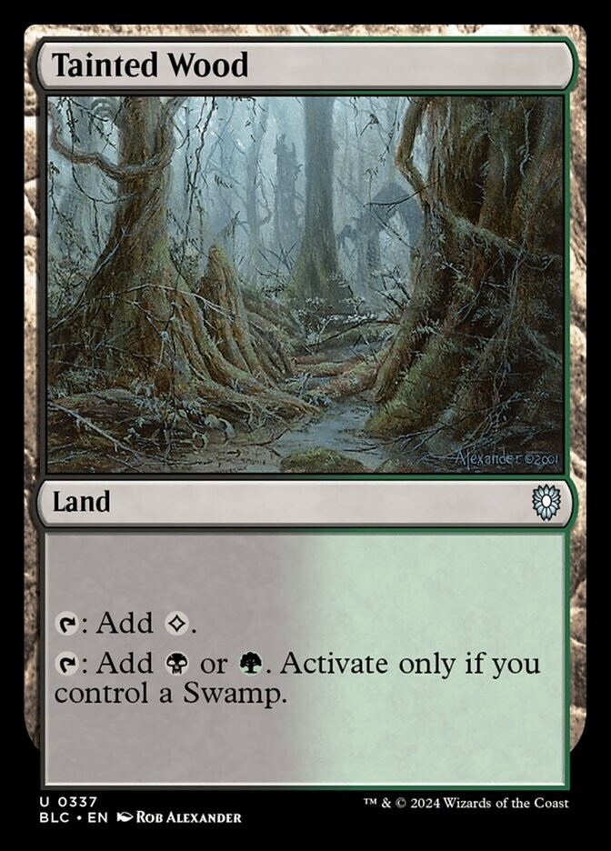 Tainted Wood 0337 Non Foil Uncommon Bloomburrow Commander MTG Near Mint