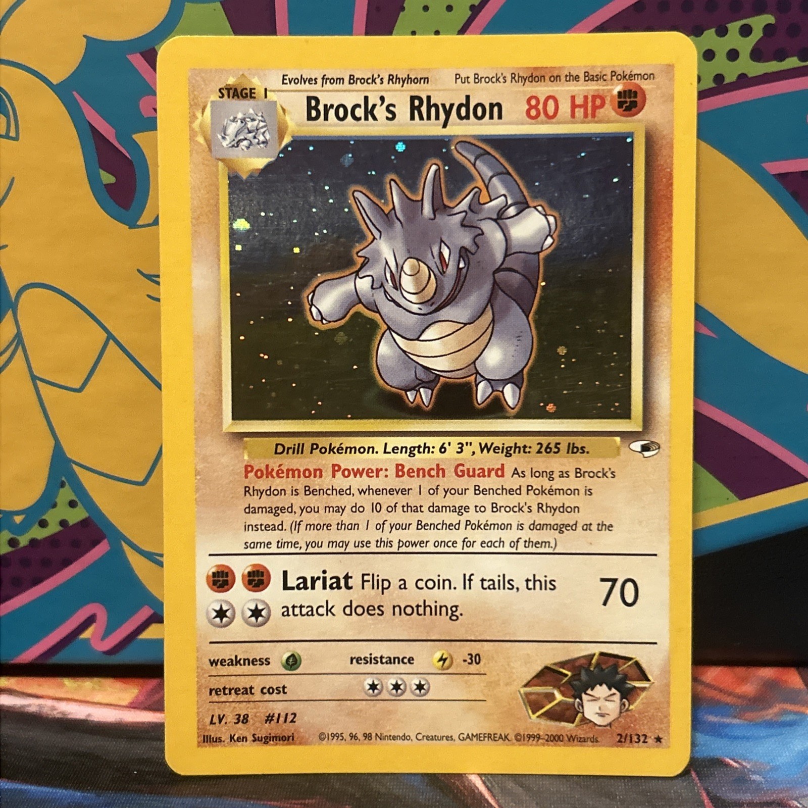 Brock’s Rhydon 002/132 Gym Heroes Holo