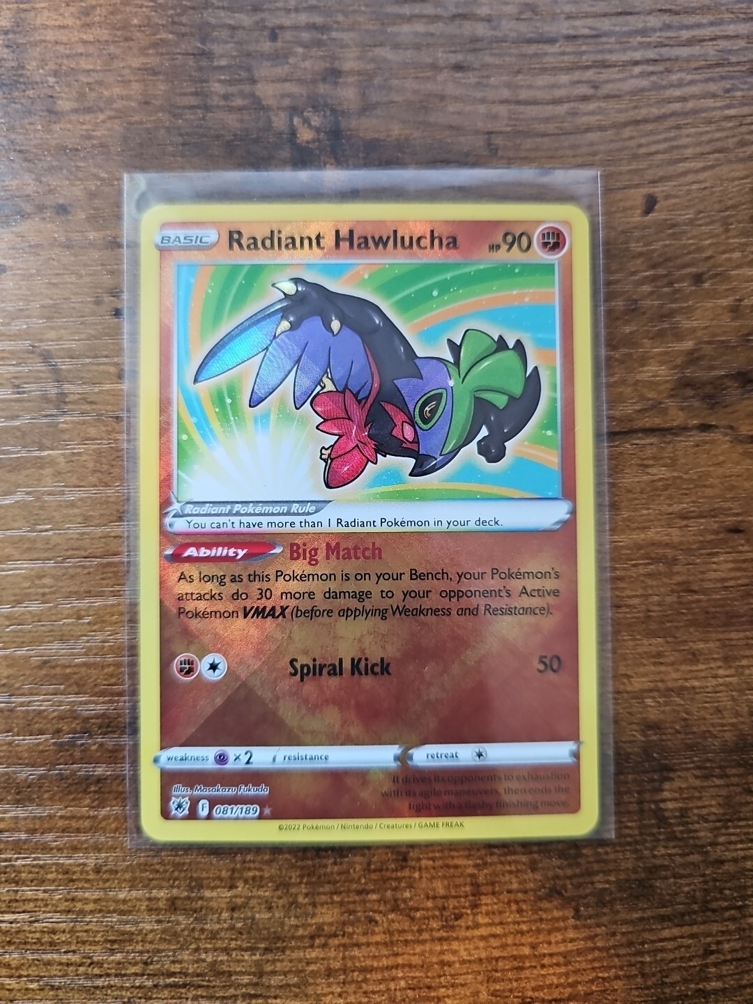 Pokémon TCG Radiant Hawlucha Astral Radiance 081/189 Holo Radiant Rare