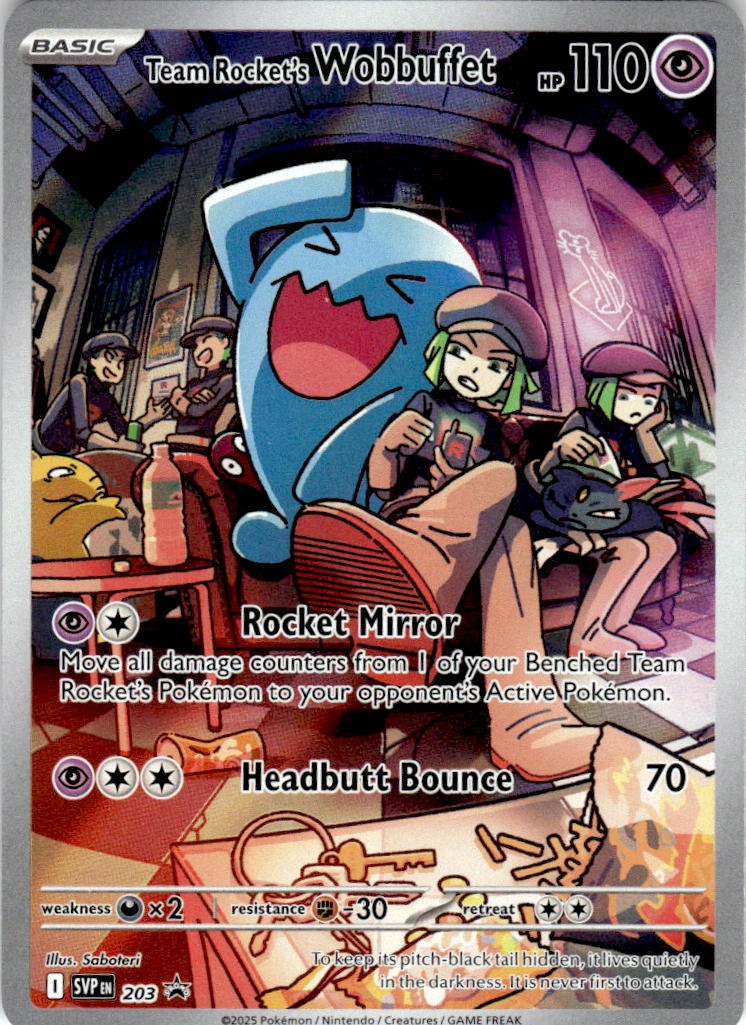 Team Rocket’s Wobbuffet SVP – 203 Pokemon NM EN Holofoil