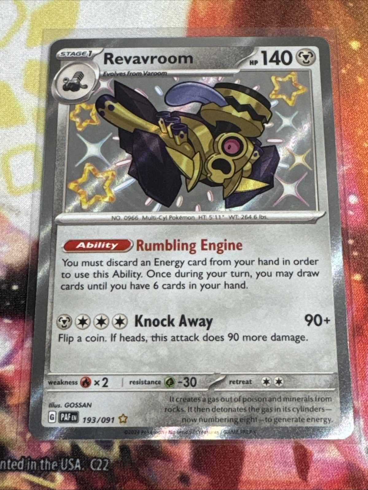 Revavroom Holo Shiny Rare SV: Paldean Fates 193/091 NM