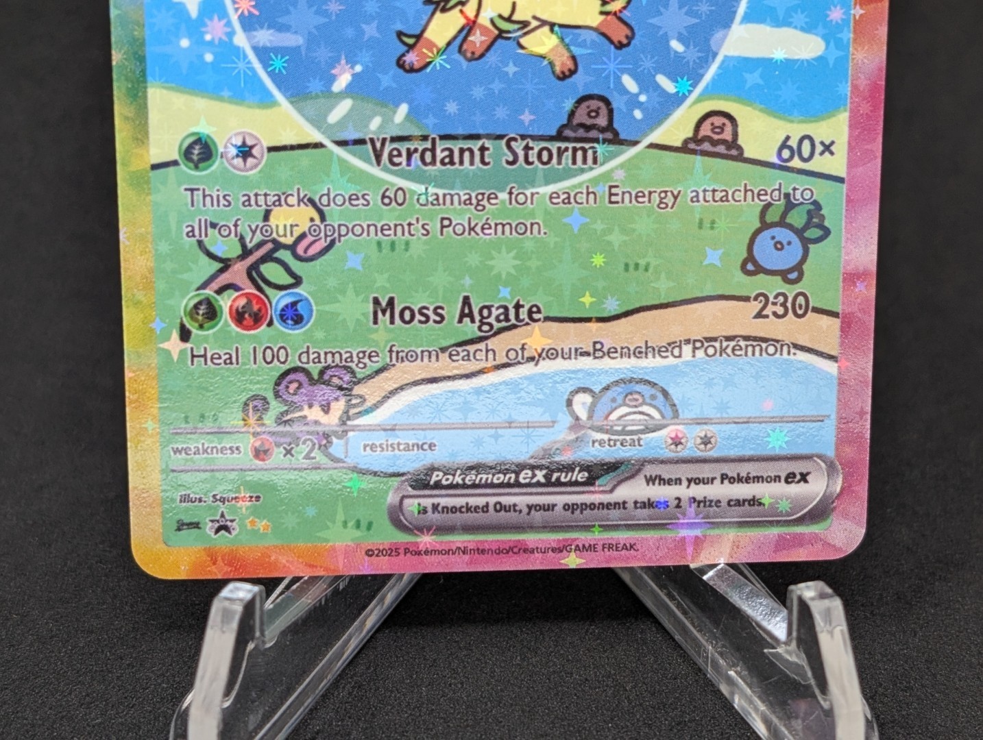 BUBBLE LEAFEON EX POKEMON CARD * FAN ART * MEW FRIENDS Paldean 232/091