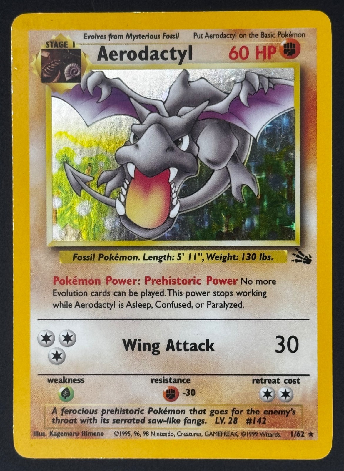 Pokemon TCG: Aerodactyl – Fossil Unlimited Holo 1/62 [NM]