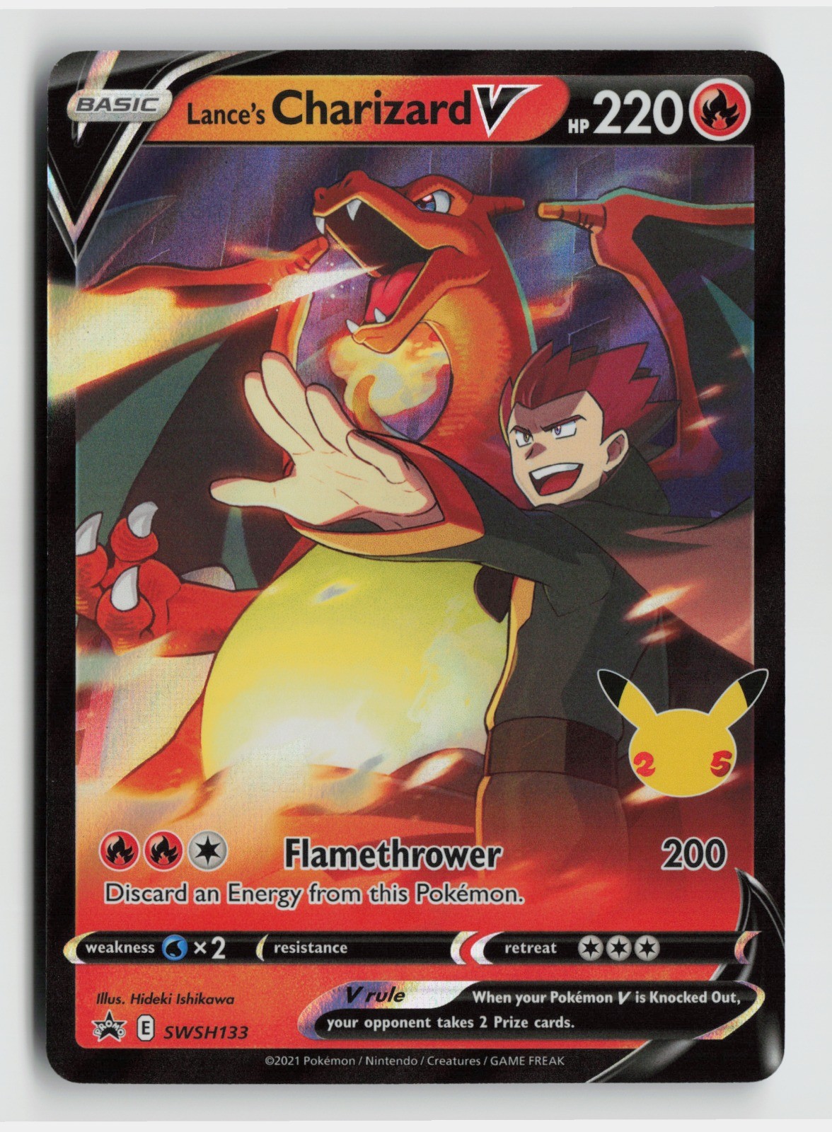 Pokemon – Lance’s Charizard V – SWSH133 – Promo Card – Near Mint