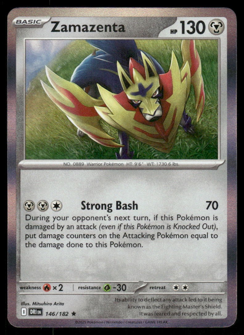 Zamazenta Holo Rare SV10: Destined Rivals 146/182 NM