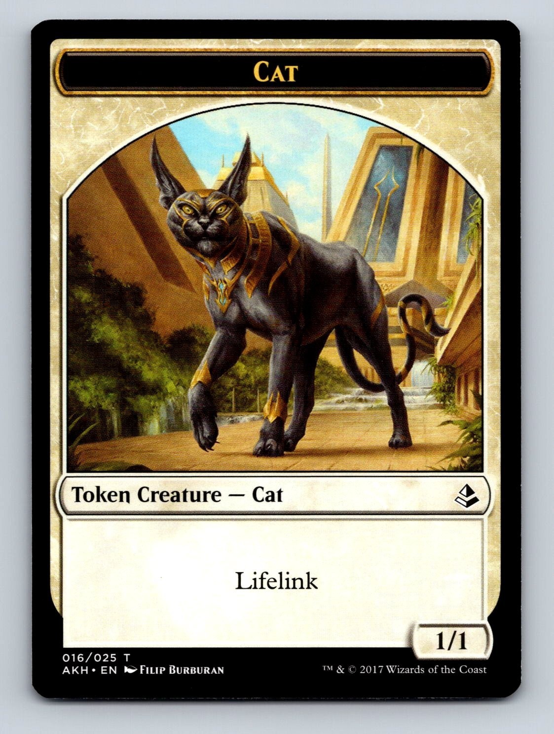 MTG Magic The Gathering Cat Token Amonkhet Regular