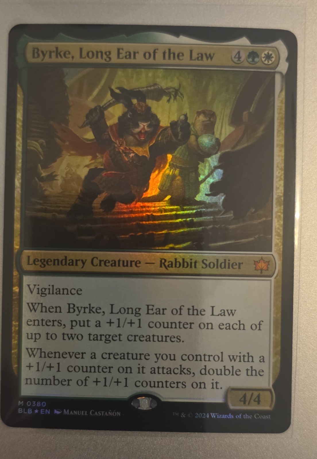 Byrke, Long Ear of the Law Bloomburrow Foil