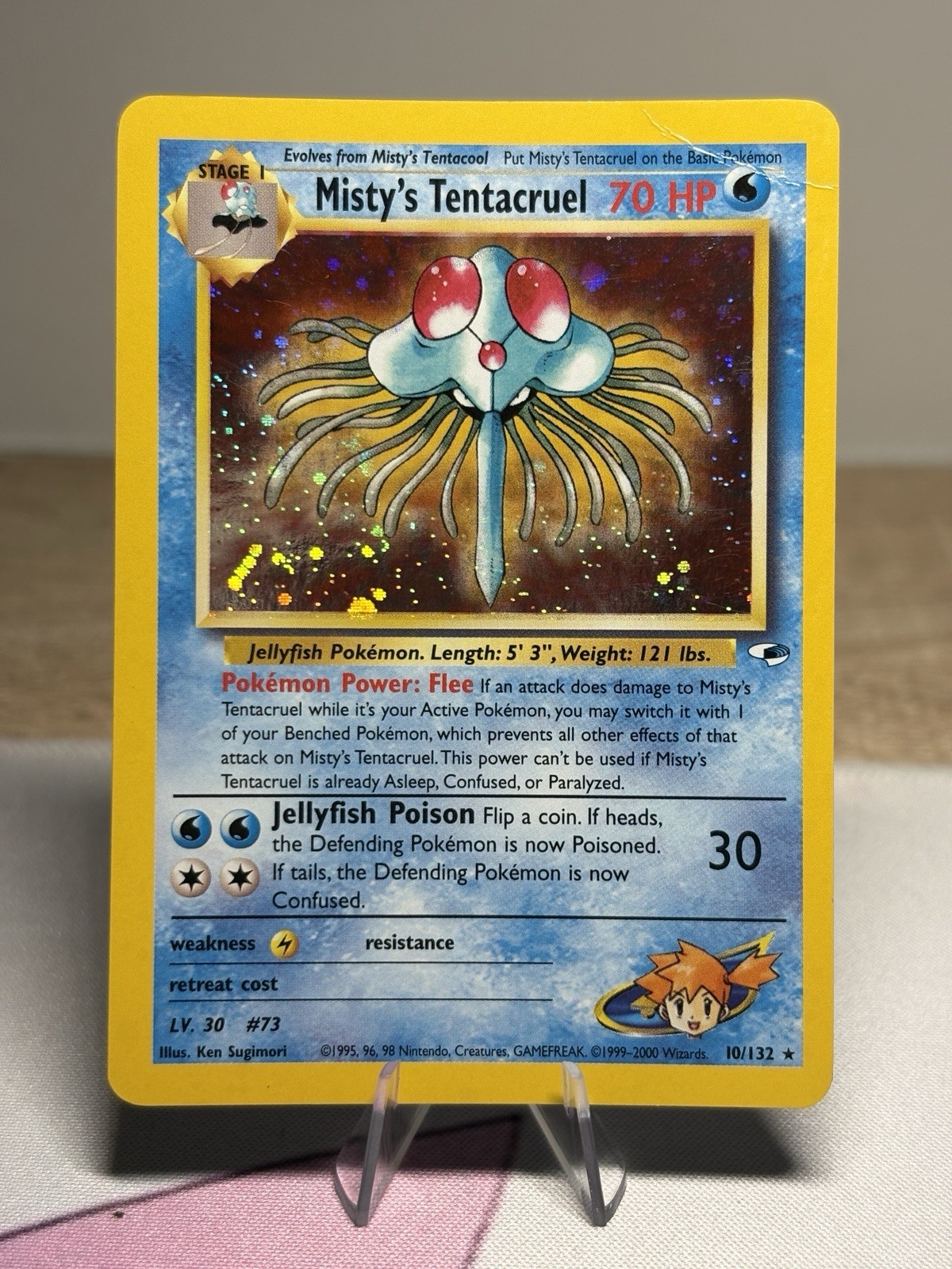 Misty’s Tentacruel 10/132 Holo Rare Gym Heroes Pokemon Unlimited English Wotc MP