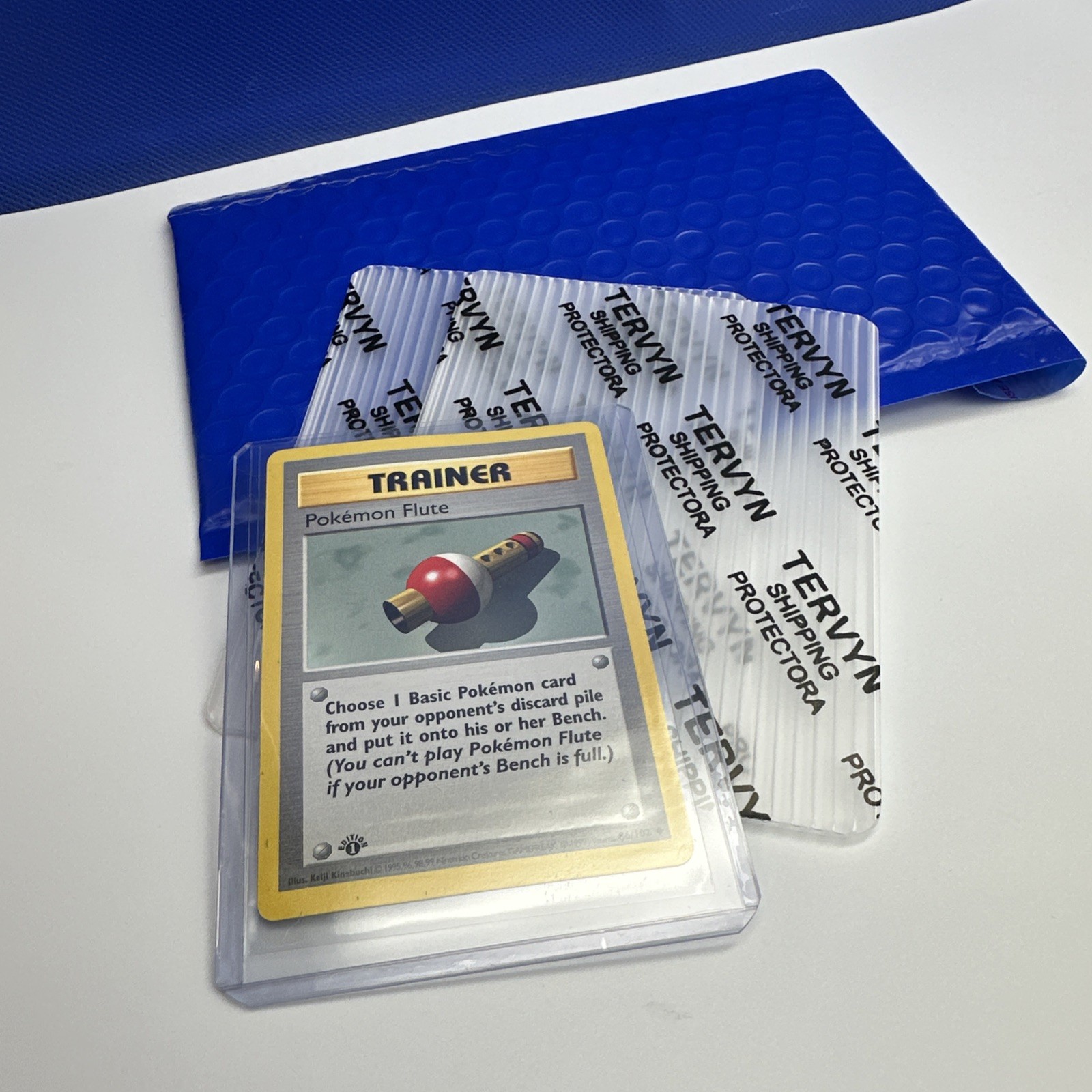 1999 Pokémon Flute Trainer 1st Edition Base Set Shadowless 86/102 Uncommon