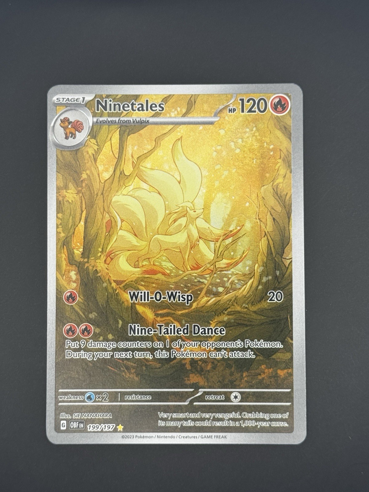 Ninetales 199/197 SV03: Obsidian Flames Holo