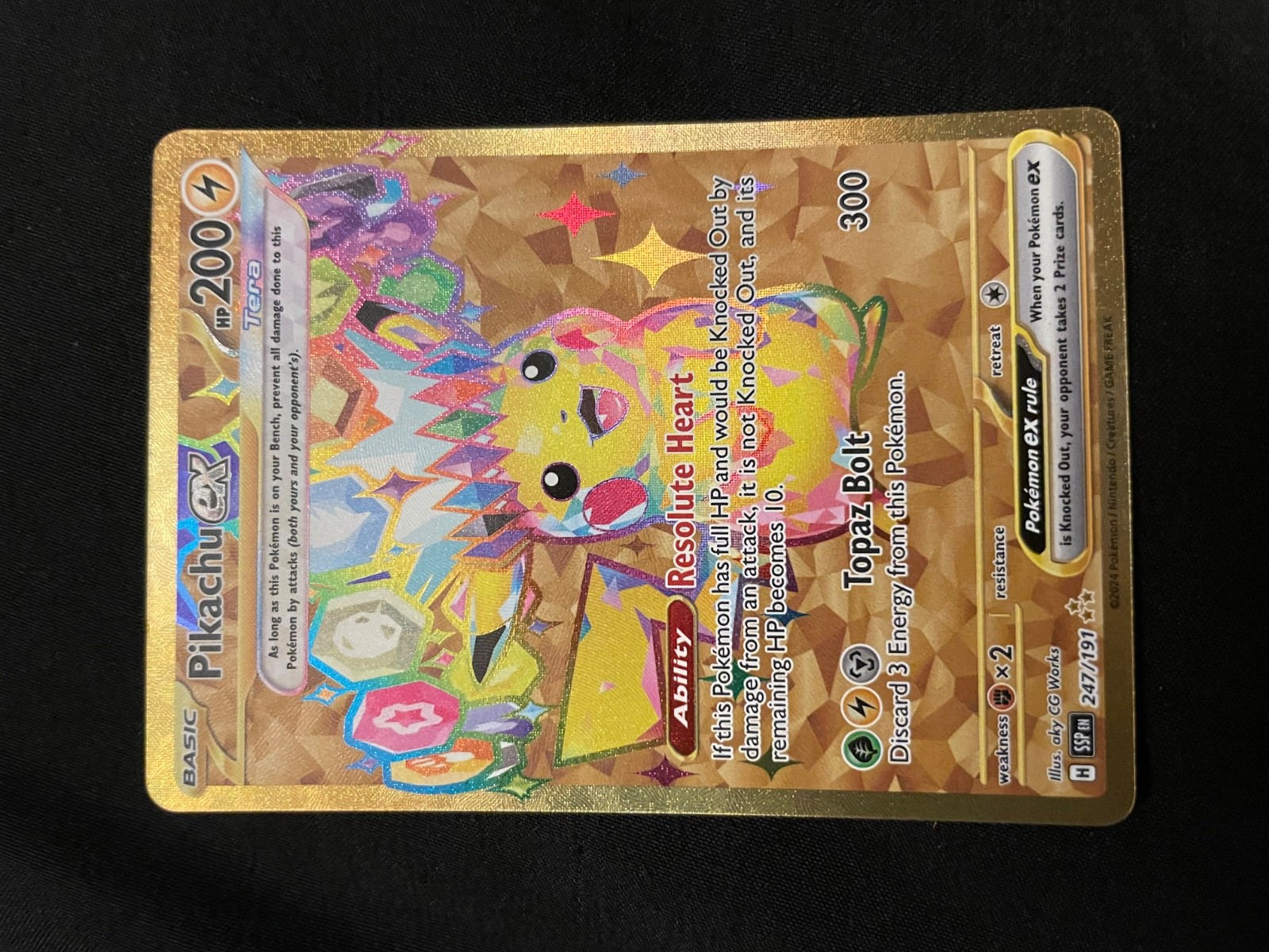 Pikachu ex 247/191 Sv08: Surging Sparks Holo READ DESCRIPTION