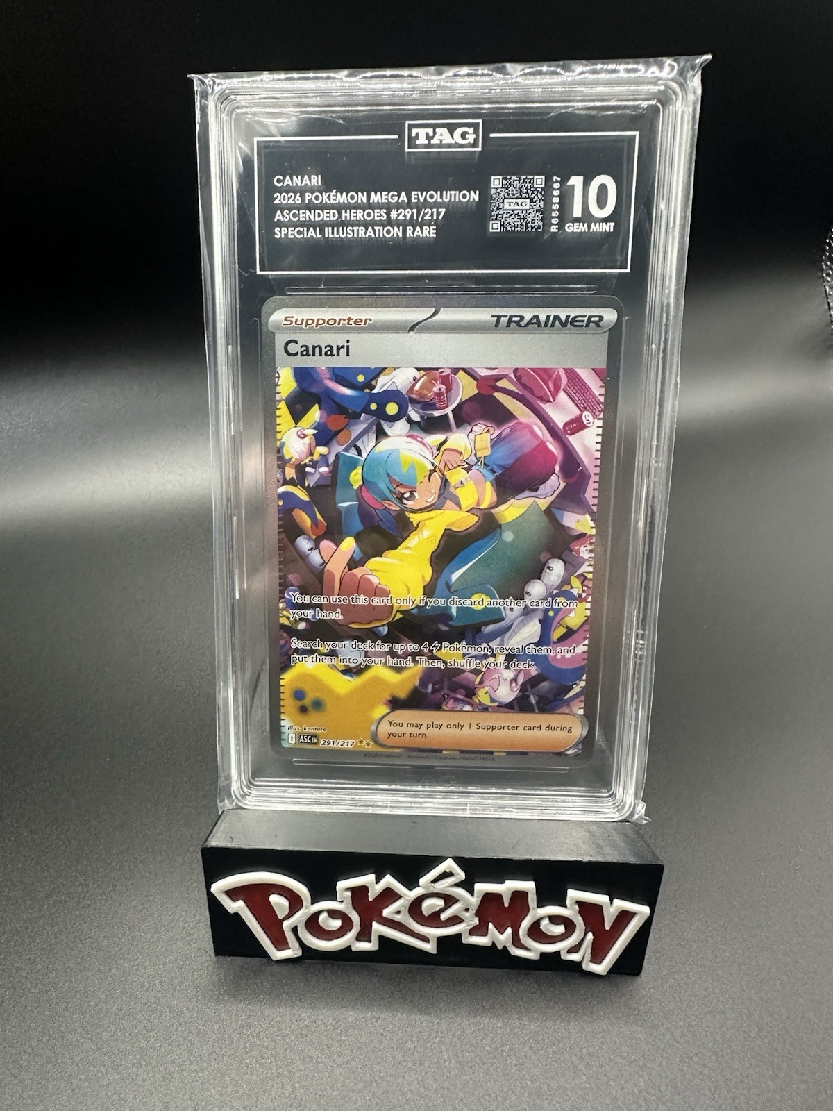 2026 POKEMON ASC EN-ASCENDED HEROES SPECIAL ILLUSTRATION RARE #291 CANARI TAG 10