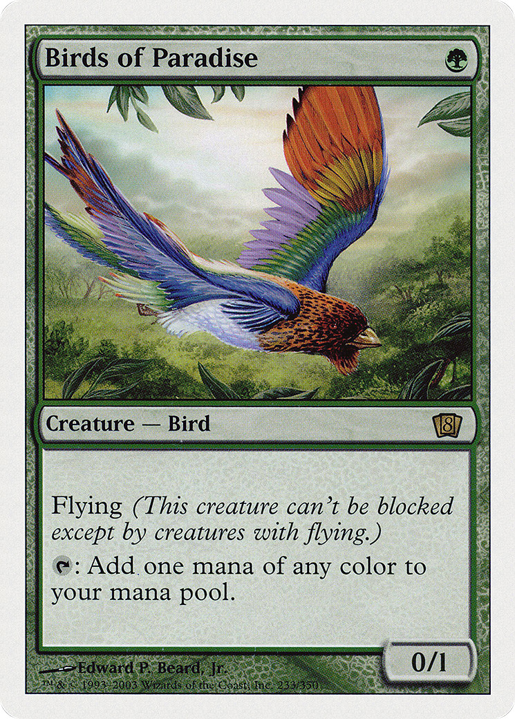 Birds of Paradise #233 (MP) 8th Edition 8ED Magic MTG